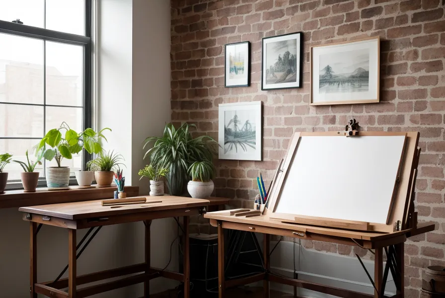 Gedruckte Familienfotos mit weichem, gemaltem Bildstil an der Atelier-Pinnwand