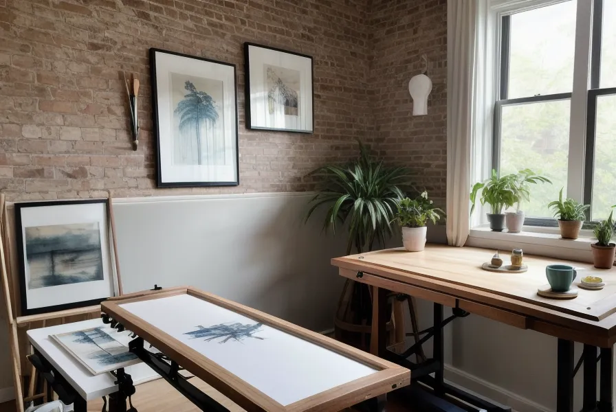 Aquarellpalette und digitaler Stift als Sinnbild für den Illustrationsblick auf die Lightroom-Bearbeitung